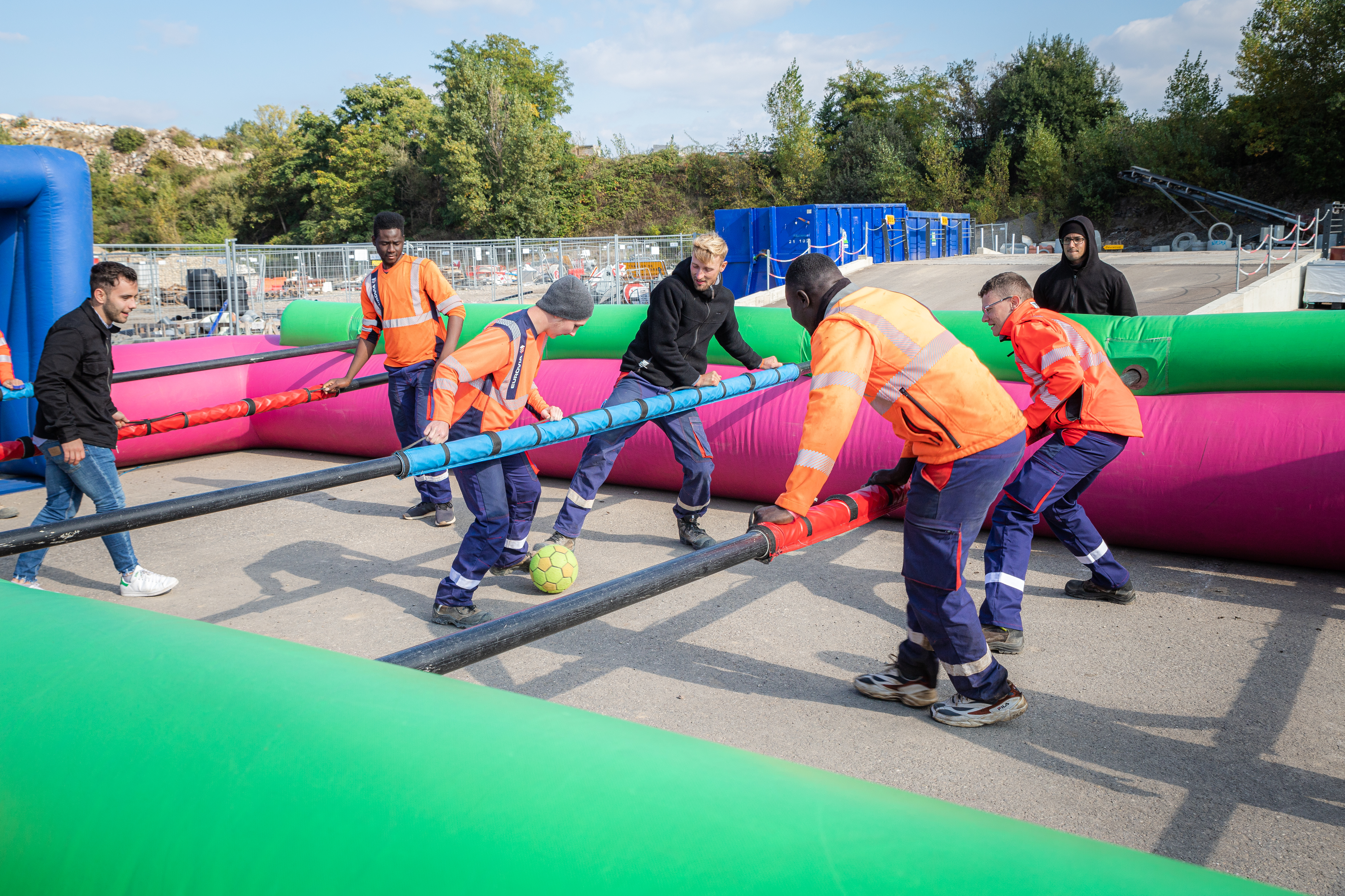 compétition sportive d'entreprise avec jeux géants Nièvre